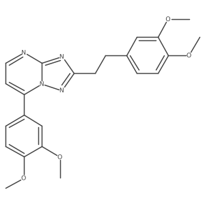 2-(3,4-Dimethoxyphenethyl)-7-(3,4-dimethoxyphenyl)[1,2,4]triazolo[1,5-a]pyrimidine结构式