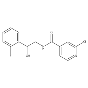 2-Chloro-N-[2-(2-fluorophenyl)-2-hydroxyethyl]pyridine-4-carboxamide结构式