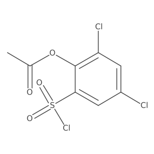 2-Acetoxy-3,5-dichlorobenzenesulfonyl chloride结构式