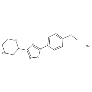 2-[5-(4-Methoxyphenyl)-1,2,4-oxadiazol-3-yl]morpholine hydrochloride结构式