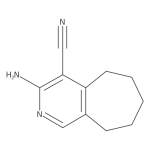 3-amino-5H,6H,7H,8H,9H-cyclohepta[c]pyridine-4-carbonitrile Structure