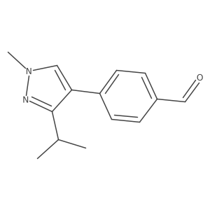4-[1-methyl-3-(propan-2-yl)-1H-pyrazol-4-yl]benzaldehyde Structure