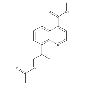 (S)-8-(1-acetamidopropan-2-yl)-N-methylquinoline-4-carboxamide结构式