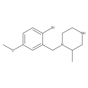 1-[(2-Bromo-5-methoxyphenyl)methyl]-2-methylpiperazine结构式