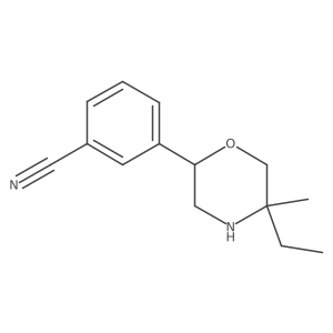 3-(5-Ethyl-5-methylmorpholin-2-yl)benzonitrile Structure