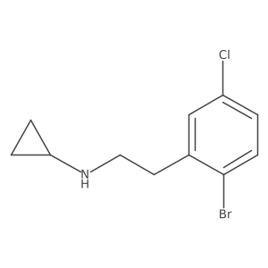 [2-(2-Bromo-5-chloro-phenyl)-ethyl]-cyclopropyl-amine Structure