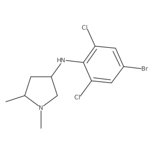 3-Pyrrolidinamine, N-(4-bromo-2,6-dichlorophenyl)-1,5-dimethyl- Structure