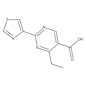 4-Ethyl-2-(1,3-thiazol-4-yl)pyrimidine-5-carboxylic acid结构式