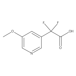 2,2-Difluoro-2-(5-methoxypyridin-3-yl)acetic acid结构式