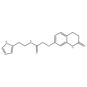 2-[(2-hydroxy-3,4-dihydroquinolin-7-yl)oxy]-N-[2-(1H-imidazol-4-yl)ethyl]acetamide Structure