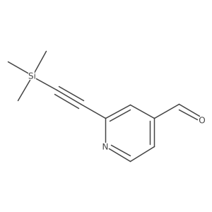 2-[2-(Trimethylsilyl)ethynyl]-4-pyridinecarboxaldehyde Structure