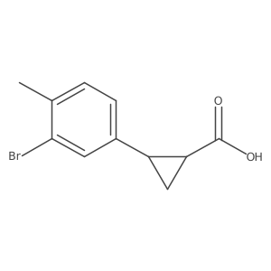 2-(3-Bromo-4-methylphenyl)cyclopropane-1-carboxylic acid Structure