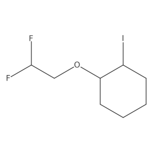 1-(2,2-Difluoroethoxy)-2-iodocyclohexane结构式