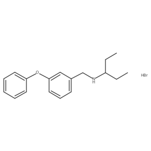 N-(3-phenoxybenzyl)-3-pentanamine hydrobromide Structure