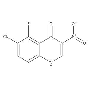 6-Chloro-5-fluoro-3-nitroquinolin-4-ol结构式