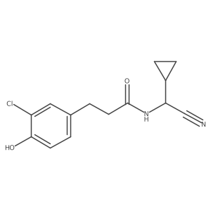 3-(3-Chloro-4-hydroxyphenyl)-N-[cyano(cyclopropyl)methyl]propanamide Structure
