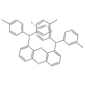 (6-(Bis(4-fluorophenyl)phosphino)phenoxathiin-4-yl)(3-fluorophenyl)(4-fluorophenyl)phosphine Structure