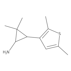3-(2,5-Dimethylthiophen-3-yl)-2,2-dimethylcyclopropan-1-amine Structure