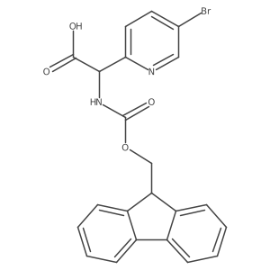 2-(5-bromo-2-pyridyl)-2-(9H-fluoren-9-ylmethoxycarbonylamino)acetic acid结构式
