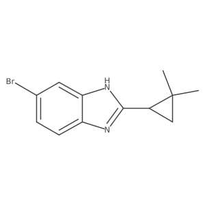 6-bromo-2-(2,2-dimethylcyclopropyl)-1H-1,3-benzodiazole结构式