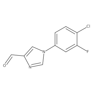 1-(4-Chloro-3-fluorophenyl)imidazole-4-carbaldehyde结构式