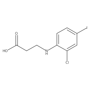 3-((2-Chloro-4-iodophenyl)amino)propanoic acid Structure