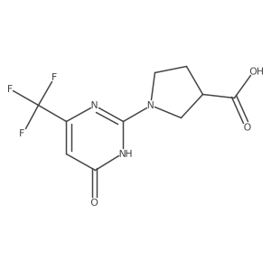 1-(6-Oxo-4-(trifluoromethyl)-1,6-dihydropyrimidin-2-yl)pyrrolidine-3-carboxylic acid结构式