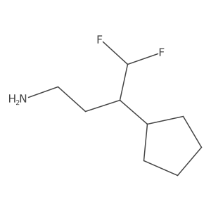 3-Cyclopentyl-4,4-difluorobutan-1-amine Structure