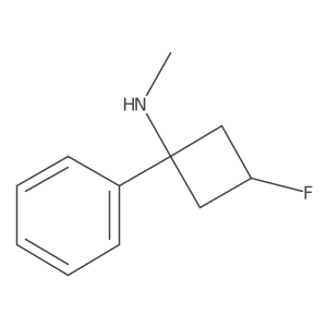 3-fluoro-N-methyl-1-phenyl-cyclobutanamine Structure