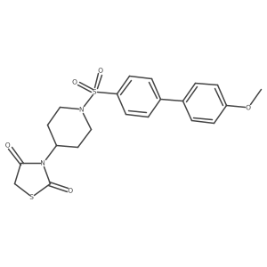 3-(1-((4'-Methoxy-[1,1'-biphenyl]-4-yl)sulfonyl)piperidin-4-yl)thiazolidine-2,4-dione结构式