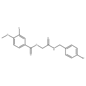 {[(4-Bromophenyl)methyl]carbamoyl}methyl 3-fluoro-4-methoxybenzoate结构式