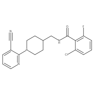 2-Chloro-N-[[1-(3-cyanopyridin-2-yl)piperidin-4-yl]methyl]-6-fluorobenzamide结构式