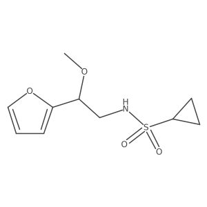 N-[2-(furan-2-yl)-2-methoxyethyl]cyclopropanesulfonamide结构式