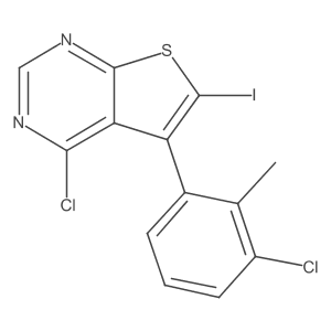 4-Chloro-5-(3-chloro-2-methylphenyl)-6-iodothieno[2,3-d]pyrimidine Structure