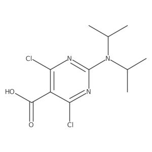 2-[Bis(propan-2-yl)amino]-4,6-dichloropyrimidine-5-carboxylic acid结构式