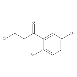 1-(2-Bromo-5-mercaptophenyl)-3-chloropropan-1-one结构式