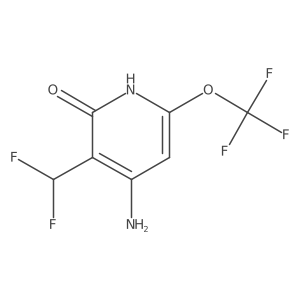 4-Amino-3-(difluoromethyl)-6-(trifluoromethoxy)pyridin-2-ol结构式