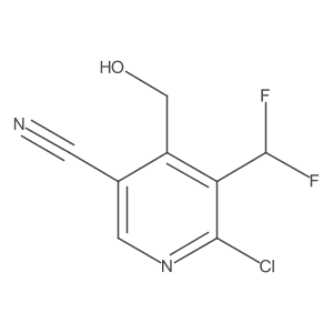 6-Chloro-5-(difluoromethyl)-4-(hydroxymethyl)nicotinonitrile Structure