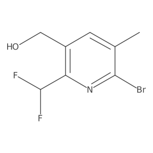 (6-Bromo-2-(difluoromethyl)-5-methylpyridin-3-yl)methanol Structure