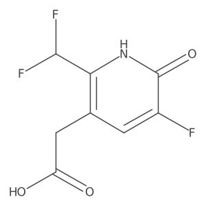 2-(Difluoromethyl)-5-fluoro-6-hydroxypyridine-3-acetic acid Structure