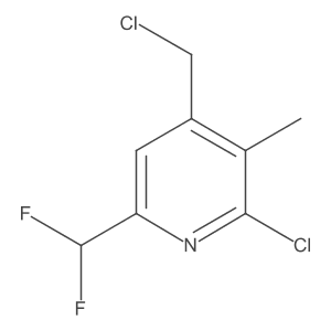 2-Chloro-4-(chloromethyl)-6-(difluoromethyl)-3-methylpyridine Structure