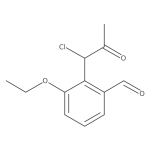 2-(1-Chloro-2-oxopropyl)-3-ethoxybenzaldehyde Structure