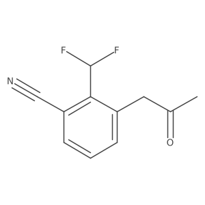2-(Difluoromethyl)-3-(2-oxopropyl)benzonitrile Structure