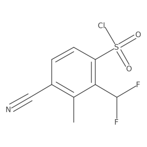 4-Cyano-2-difluoromethyl-3-methylbenzenesulfonyl chloride Structure