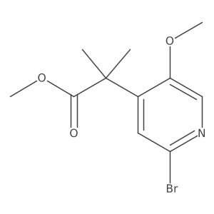 Methyl 2-(2-bromo-5-methoxypyridin-4-yl)-2-methylpropanoate Structure