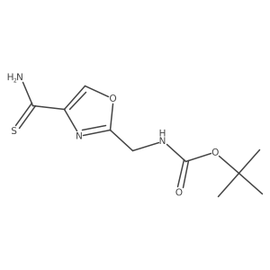 Carbamic acid, [[4-(aminothioxomethyl)-2-oxazolyl]methyl]-, 1,1-dimethylethyl ester结构式