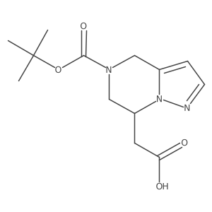 2-(5-(tert-Butoxycarbonyl)-4,5,6,7-tetrahydropyrazolo[1,5-a]pyrazin-7-yl)acetic acid Structure