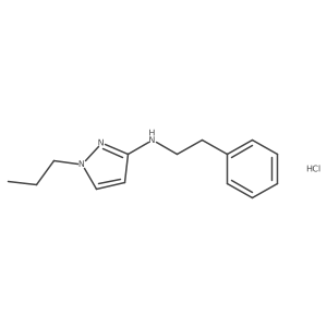 N-(2-phenylethyl)-1-propylpyrazol-3-amine;hydrochloride结构式