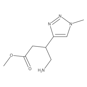 methyl 4-amino-3-(1-methyl-1H-1,2,3-triazol-4-yl)butanoate结构式