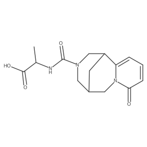 N-{[(1S,5R)-8-oxo-1,5,6,8-tetrahydro-2H-1,5-methanopyrido[1,2-a][1,5]diazocin-3(4H)-yl]carbonyl}-L-alanine结构式